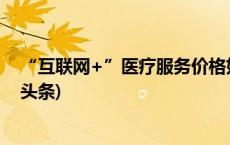 “互联网+”医疗服务价格如何制定？医保部门回应(今日/头条)