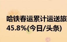 哈铁春运累计运送旅客1169万人次 同比增长45.8%(今日/头条)