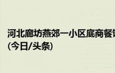 河北廊坊燕郊一小区底商餐饮店发生爆炸 已有伤者送往医院(今日/头条)