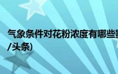 气象条件对花粉浓度有哪些影响？花粉季要注意什么？(今日/头条)