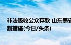 非法吸收公众存款 山东泰安一金融公司43人被采取刑事强制措施(今日/头条)