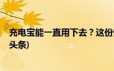 充电宝能一直用下去？这份安全使用小贴士请查收→(今日/头条)