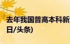 去年我国普高本科新增备案专业点1456个(今日/头条)