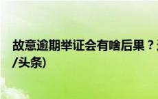 故意逾期举证会有啥后果？这名当事人收到5万元罚单(今日/头条)