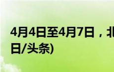 4月4日至4月7日，北京机动车尾号不限行(今日/头条)