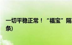 一切平稳正常！“福宝”隔离检疫期最新视频来啦(今日/头条)