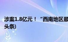 涉案1.8亿元！“西南地区最大网红孵化基地”被捣毁(今日/头条)