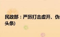 民政部：严厉打击虚开、伪造、买卖火化证明等行为(今日/头条)