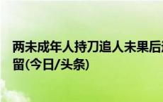 两未成年人持刀追人未果后逃离，湖南湘潭警方：已行政拘留(今日/头条)