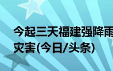 今起三天福建强降雨强对流频繁 需警惕次生灾害(今日/头条)