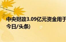 中央财政3.09亿元资金用于南方多地农业生产和水利救灾(今日/头条)