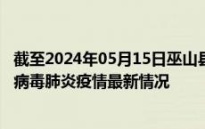 截至2024年05月15日巫山县疫情最新消息-巫山县新型冠状病毒肺炎疫情最新情况