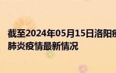 截至2024年05月15日洛阳疫情最新消息-洛阳新型冠状病毒肺炎疫情最新情况