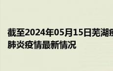 截至2024年05月15日芜湖疫情最新消息-芜湖新型冠状病毒肺炎疫情最新情况