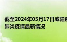截至2024年05月17日咸阳疫情最新消息-咸阳新型冠状病毒肺炎疫情最新情况