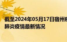 截至2024年05月17日宿州疫情最新消息-宿州新型冠状病毒肺炎疫情最新情况