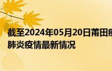 截至2024年05月20日莆田疫情最新消息-莆田新型冠状病毒肺炎疫情最新情况