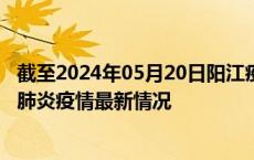 截至2024年05月20日阳江疫情最新消息-阳江新型冠状病毒肺炎疫情最新情况