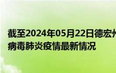 截至2024年05月22日德宏州疫情最新消息-德宏州新型冠状病毒肺炎疫情最新情况