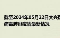 截至2024年05月22日大兴区疫情最新消息-大兴区新型冠状病毒肺炎疫情最新情况