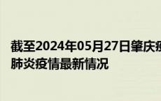 截至2024年05月27日肇庆疫情最新消息-肇庆新型冠状病毒肺炎疫情最新情况