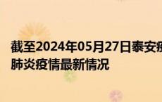 截至2024年05月27日泰安疫情最新消息-泰安新型冠状病毒肺炎疫情最新情况