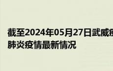 截至2024年05月27日武威疫情最新消息-武威新型冠状病毒肺炎疫情最新情况