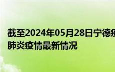 截至2024年05月28日宁德疫情最新消息-宁德新型冠状病毒肺炎疫情最新情况