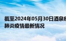 截至2024年05月30日酒泉疫情最新消息-酒泉新型冠状病毒肺炎疫情最新情况