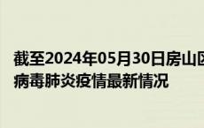 截至2024年05月30日房山区疫情最新消息-房山区新型冠状病毒肺炎疫情最新情况