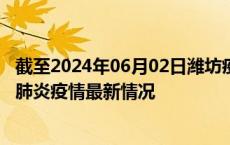 截至2024年06月02日潍坊疫情最新消息-潍坊新型冠状病毒肺炎疫情最新情况