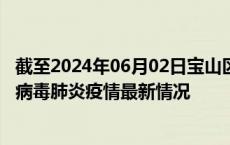 截至2024年06月02日宝山区疫情最新消息-宝山区新型冠状病毒肺炎疫情最新情况