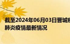 截至2024年06月03日晋城疫情最新消息-晋城新型冠状病毒肺炎疫情最新情况