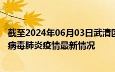 截至2024年06月03日武清区疫情最新消息-武清区新型冠状病毒肺炎疫情最新情况