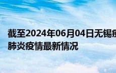 截至2024年06月04日无锡疫情最新消息-无锡新型冠状病毒肺炎疫情最新情况