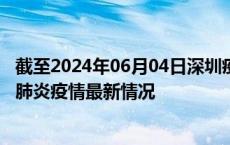截至2024年06月04日深圳疫情最新消息-深圳新型冠状病毒肺炎疫情最新情况