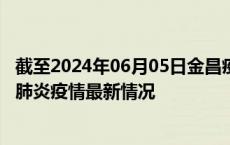 截至2024年06月05日金昌疫情最新消息-金昌新型冠状病毒肺炎疫情最新情况