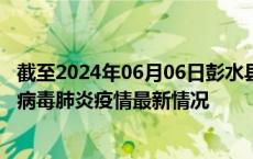 截至2024年06月06日彭水县疫情最新消息-彭水县新型冠状病毒肺炎疫情最新情况