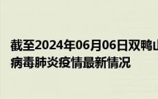 截至2024年06月06日双鸭山疫情最新消息-双鸭山新型冠状病毒肺炎疫情最新情况