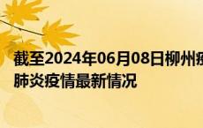 截至2024年06月08日柳州疫情最新消息-柳州新型冠状病毒肺炎疫情最新情况