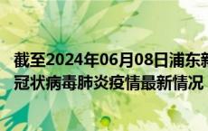 截至2024年06月08日浦东新区疫情最新消息-浦东新区新型冠状病毒肺炎疫情最新情况