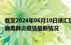 截至2024年06月10日徐汇区疫情最新消息-徐汇区新型冠状病毒肺炎疫情最新情况