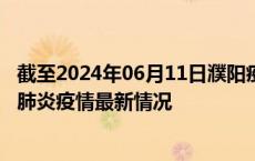 截至2024年06月11日濮阳疫情最新消息-濮阳新型冠状病毒肺炎疫情最新情况