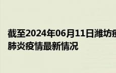 截至2024年06月11日潍坊疫情最新消息-潍坊新型冠状病毒肺炎疫情最新情况