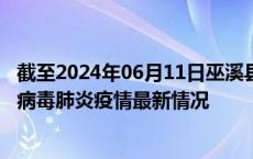 截至2024年06月11日巫溪县疫情最新消息-巫溪县新型冠状病毒肺炎疫情最新情况