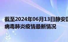 截至2024年06月13日静安区疫情最新消息-静安区新型冠状病毒肺炎疫情最新情况