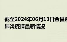 截至2024年06月13日金昌疫情最新消息-金昌新型冠状病毒肺炎疫情最新情况