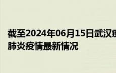 截至2024年06月15日武汉疫情最新消息-武汉新型冠状病毒肺炎疫情最新情况