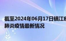 截至2024年06月17日镇江疫情最新消息-镇江新型冠状病毒肺炎疫情最新情况