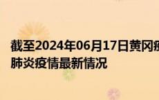 截至2024年06月17日黄冈疫情最新消息-黄冈新型冠状病毒肺炎疫情最新情况